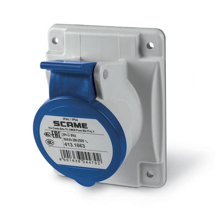 КОНТАКТ 2P+Е 16A 230V IP54 OPTIMA SCAME