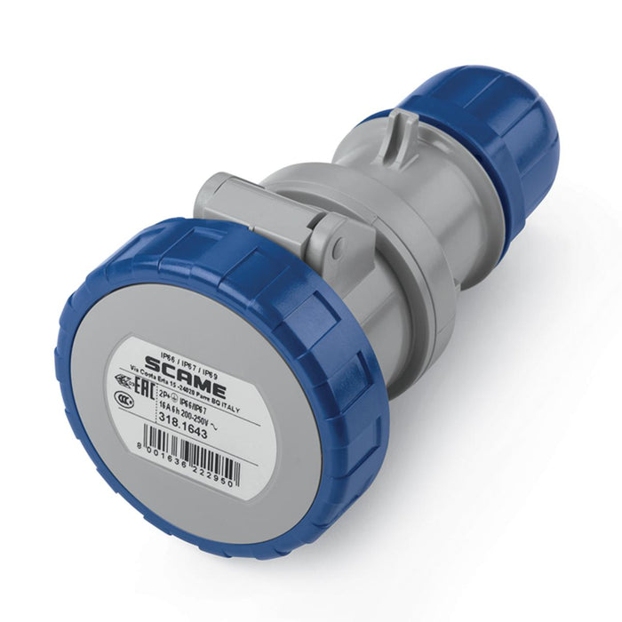 КОНТАКТ 2P+Е 16A IP66/67 6H OPTIMA SCAME