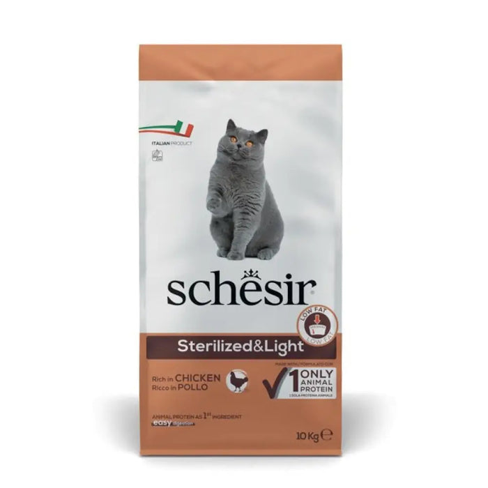 SCHESIR Adult Sterilised & Light Rich in chicken - суха