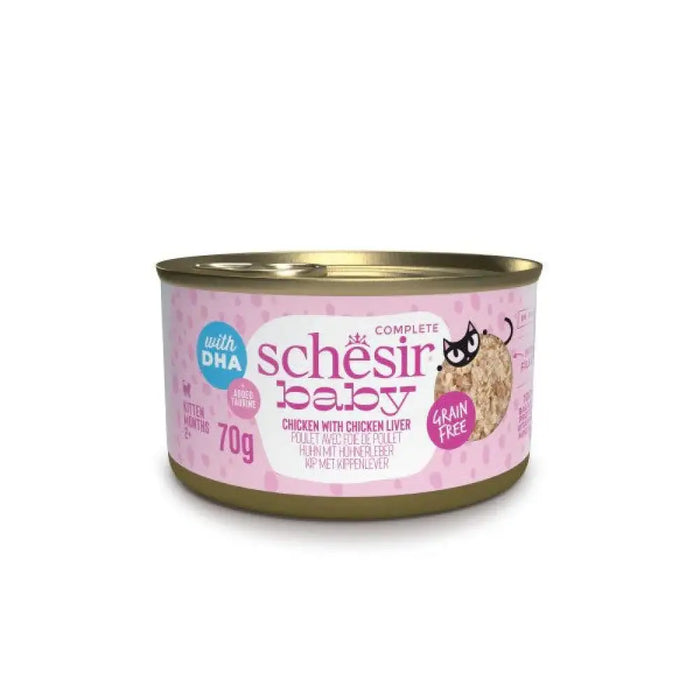 SCHESIR Baby Chicken с черен дроб в бульон - мокра храна
