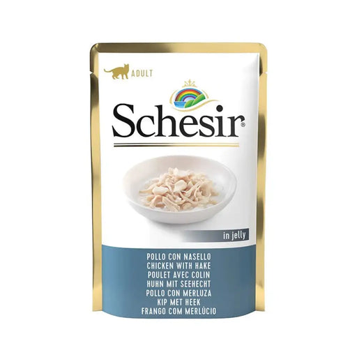 SCHESIR Пиле с хек в желе - мокра котешка храна - 85гр