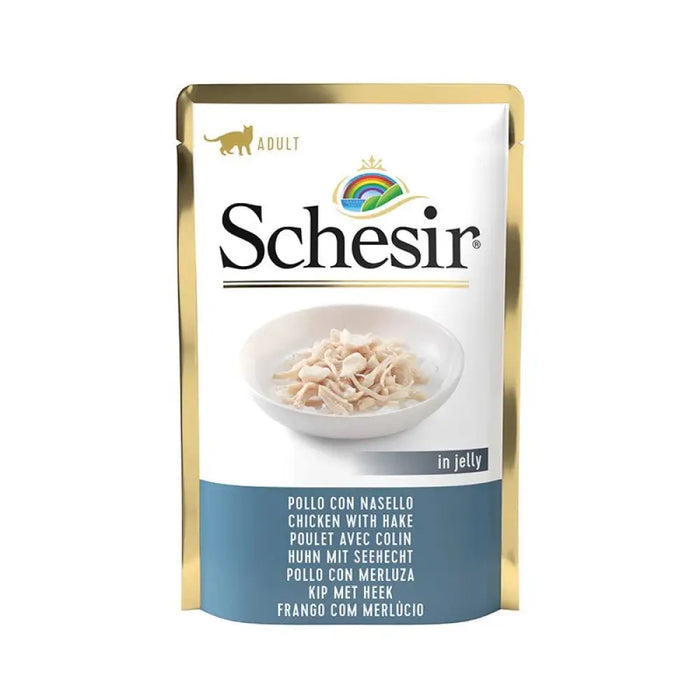SCHESIR Пиле с хек в желе - мокра котешка храна - 85гр