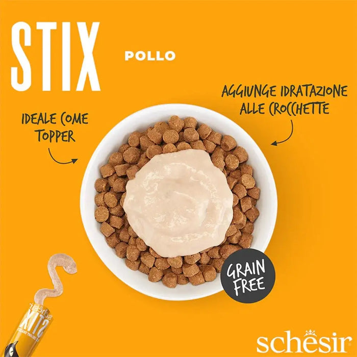 SCHESIR Stix Cream of chicken - лакомство за котки - 6х15гр