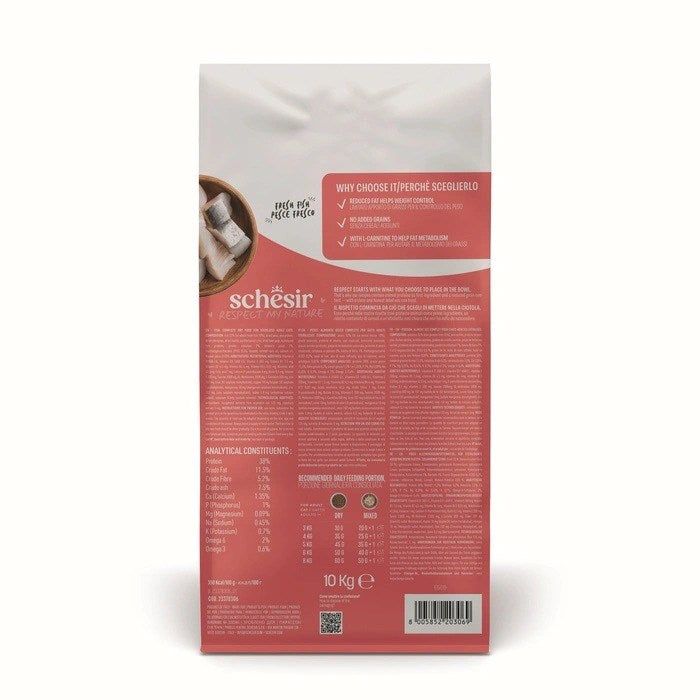 SCHESIR Animal Mono Protein Formula Sterilized fish – суха храна за котки – 10 кг