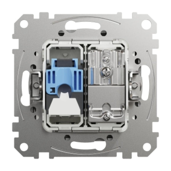 РОЗЕТКА TV+RJ45 CAT.6 UTP АЛУМИНИЙ SEDNA