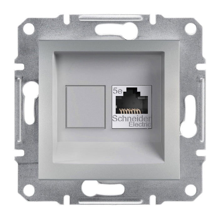 КОМПЮТЪРНА РОЗЕТКА RJ45 CAT 5E UTP АЛУМИНИЙ SCHNEIDER ASFORA
