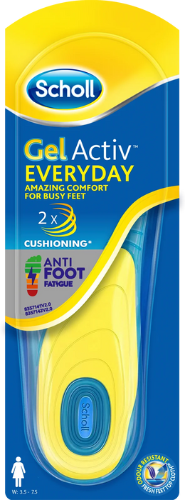 Стелки за ежедневени дамски обувки Gel Activ Casual, размер 3,5-7,5, 1 Чифт