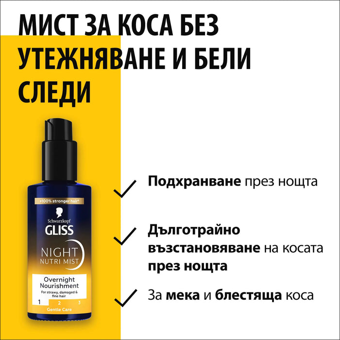 Нощен мист за коса, 100 ml