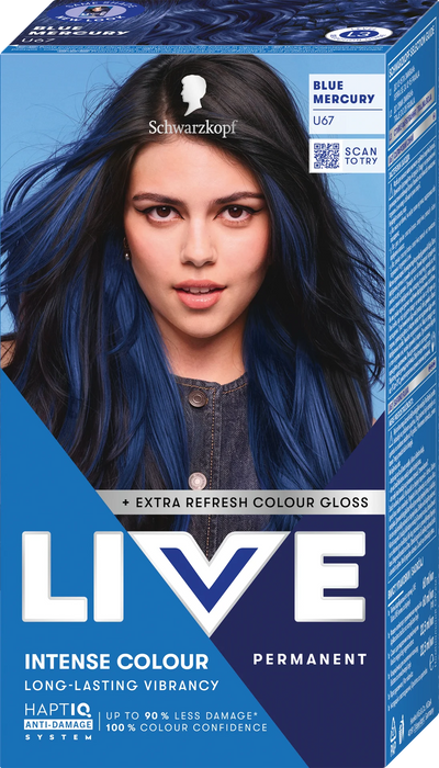 Боя за коса Intense Colour, Nr. U67 Син живак, 1 бр