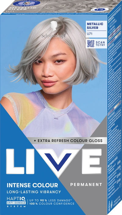 Боя за коса Intense Colour, Nr. U71 Сребрист металик, 1 бр