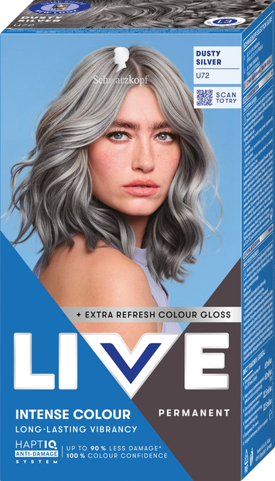 Боя за коса Intense Colour, Nr. U72 Пепеляво сребро, 1 бр