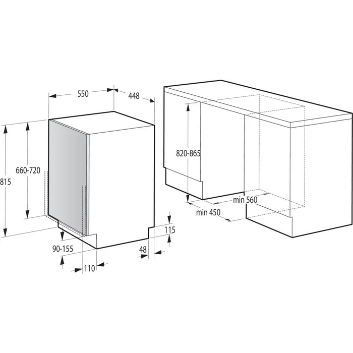 Съдомиялна машина Gorenje GV520E10S напълно вградена 11