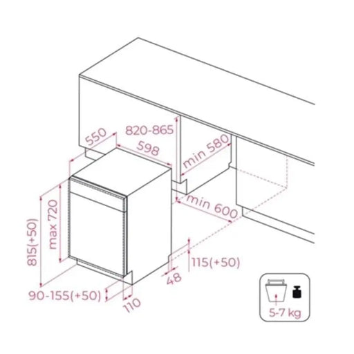 Съдомиялна за вграждане TEKA DFI 46720 PremiumDry 60 см