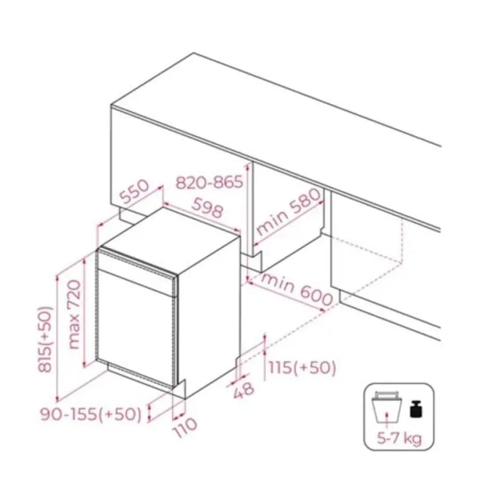 Съдомиялна за вграждане TEKA DFI 46720 PremiumDry 60 см
