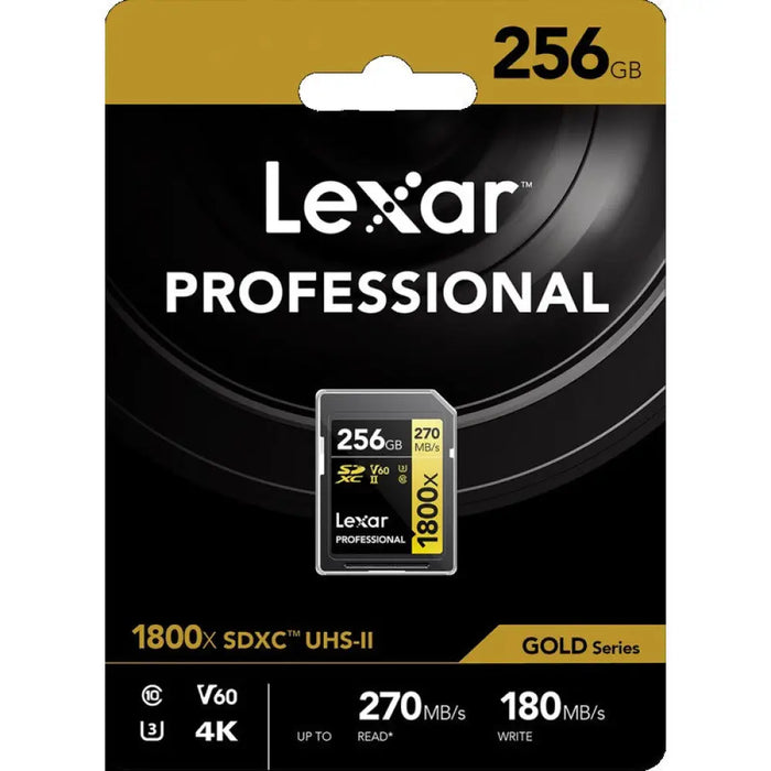 SDXC 256GB 270/180MB/s UHS-II,C10,V60,U3 LEXAR