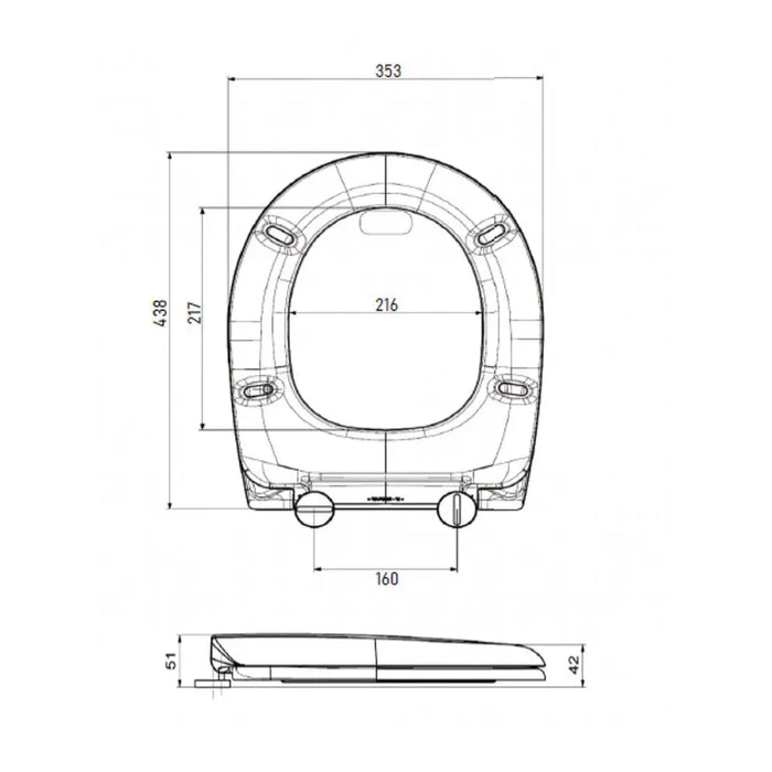 Седалка за Тоалетна Prhie volga Бял