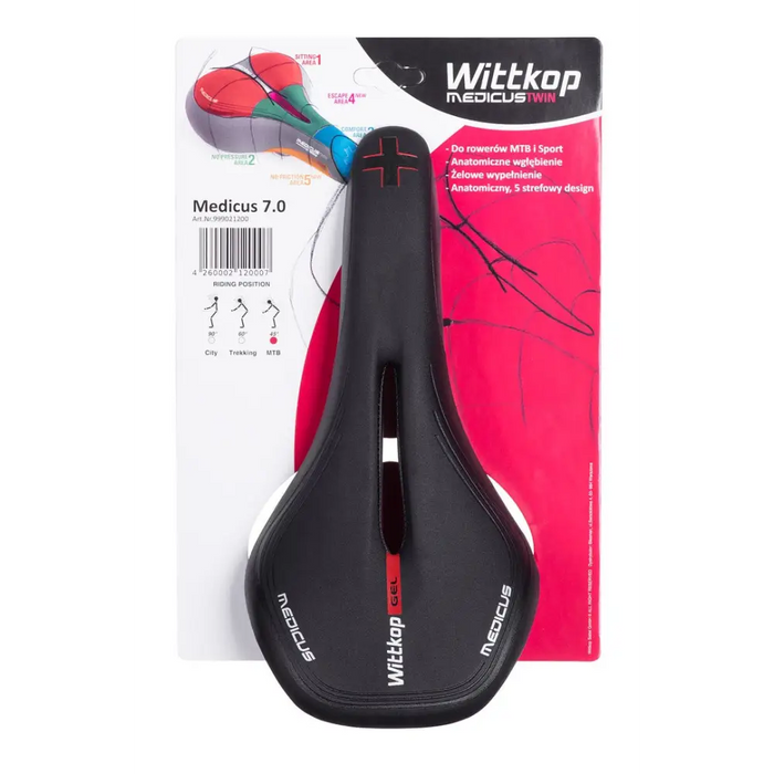 Седло за велосипед Wittkop Medicus Twin 7.0