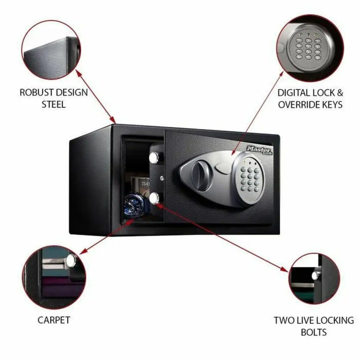 Сейф Master Lock X041ML Черен Черен/Сив Стомана 11,7 x 7,9