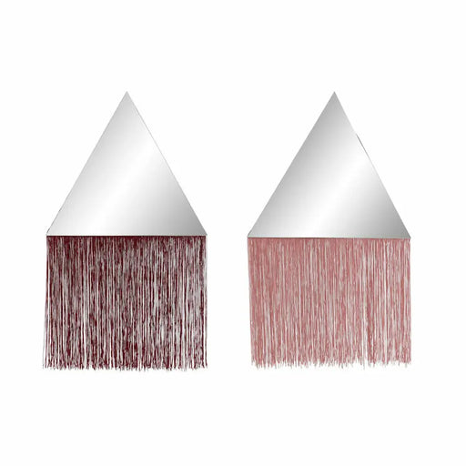 Seinapeegel DKD Home Decor Бургундия Светло розово Ресни