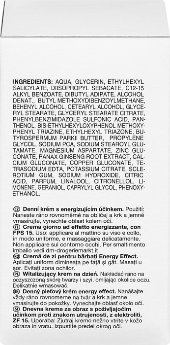 Дневен крем за лице с енергизиращ ефект SPF 15, 50 ml