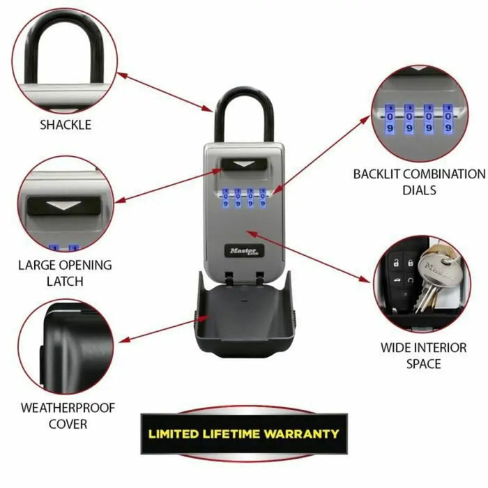 Сейф Master Lock 5424EURD Ключове Сив Метал 17,5 x 7,2 x