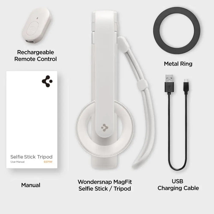 Селфи стик Spigen S571W MagSafe Bluetooth със статив бежов