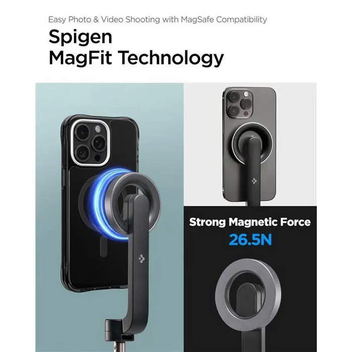 Селфи стик / трипод Spigen S570W MagSafe Bluetooth черен