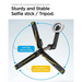 Селфи стик / трипод Spigen S570W MagSafe Bluetooth черен