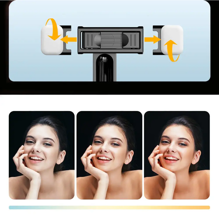 Селфи стик WC13YDS телескопичен статив 1.3м с двойна лампа