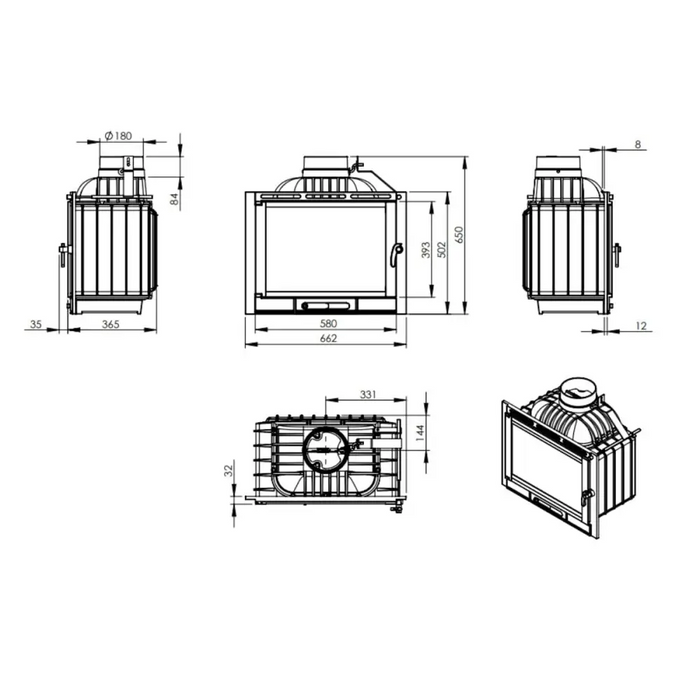 КАМЕРА NORDFLAM CORNO 13 KW С КЛАПА