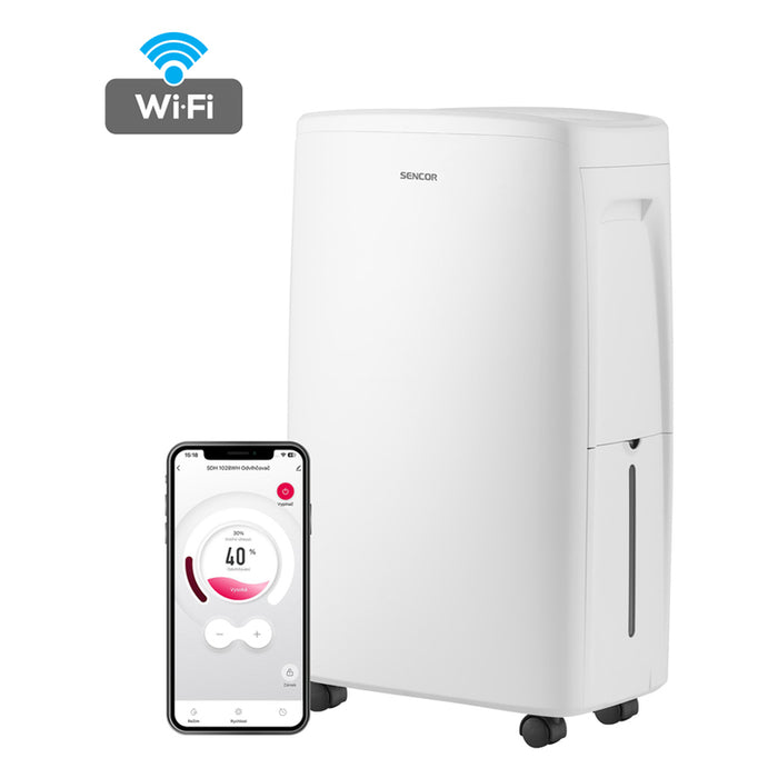 ОБЕЗВЛАЖНИТЕЛ SENCOR SDH 1028WH 1.50 L, WI-FI УПРАВЛЕНИЕ, 43.00 dB(A)