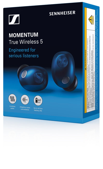 Безжични слушалки Sennheiser - Momentum 5 True Wireless, ANC, сини