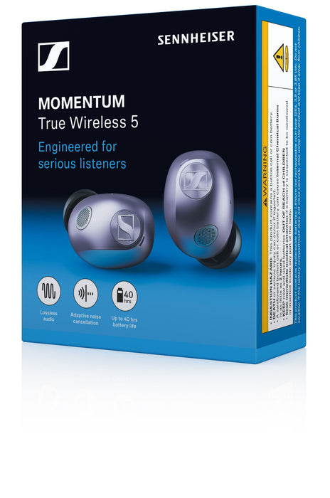 Безжични слушалки Sennheiser - Momentum 5 True Wireless, ANC, лилави