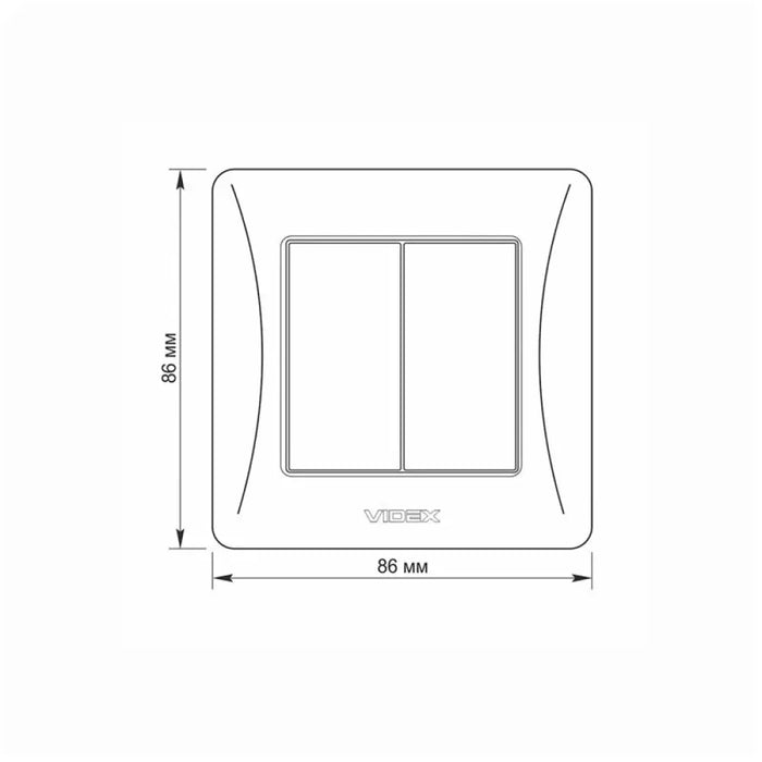 СЕРИЕН КЛЮЧ 10А VF-BNSW2-BG BINERA VIDEX - ГРАФИТ