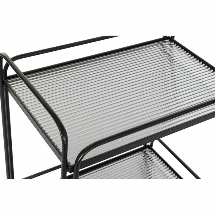 Serveerimislaud DKD Home Decor Черен Метал Кристал 60,5 x