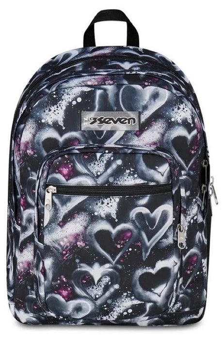 Ученическа раница Seven Freethink - Black Heart, 34 l