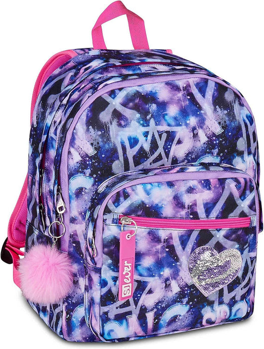 Ученическа раница Seven SJ Ever - Multi Violet, 31 l