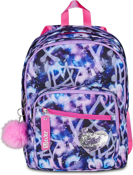 Ученическа раница Seven SJ Ever - Multi Violet, 31 l