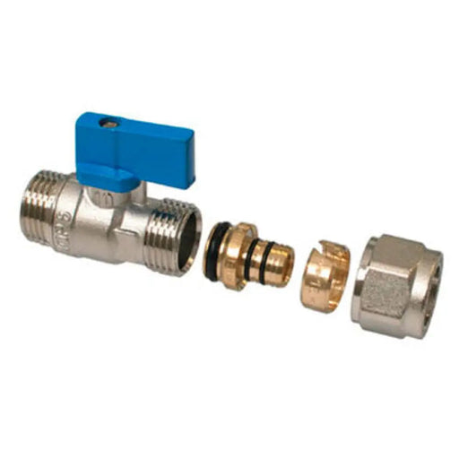 СФЕРИЧЕН КРАН MINI 1/2’’ МХФ16 - ЧЕРВ. РЪКОХВАТКА FORNARA