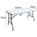 Сгъваема масичка ZJF152CZ 152 x 70 x 74 cm