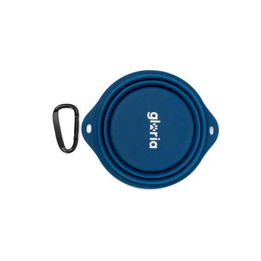 Сгъваща Купичка за Домашни Любимци Gloria Син Силикон