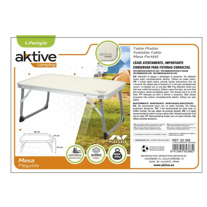 Сгъваема масичка Aktive 56 x 24 x 34 cm