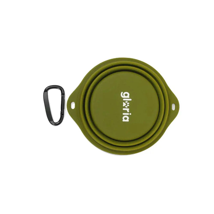 Сгъваща Купичка за Домашни Любимци Gloria Зелен Силикон