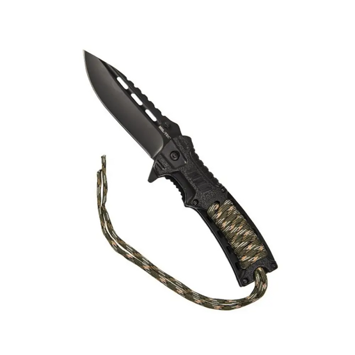 Сгъваем нож Mil-Tec Paracord с кремъчен ключ - Camo