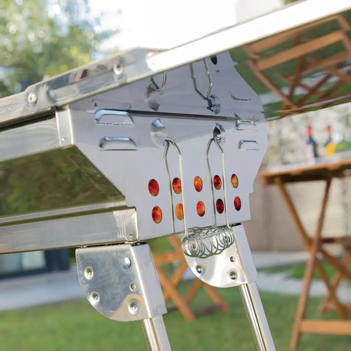 Сгъваемо Барбекю от Неръждаема Стомана за Дървени Въглища