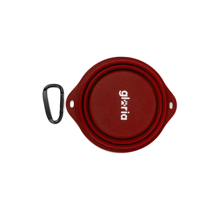 Сгъваща Купичка за Домашни Любимци Gloria Червен Силикон