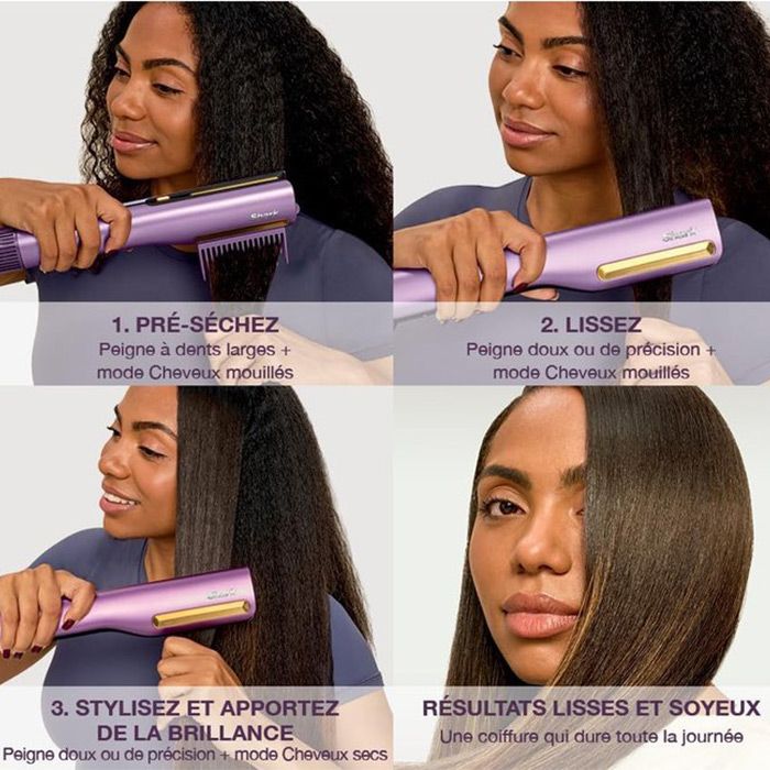 Преса за коса и сешоар Shark Beauty SilkiPro Straight HT401EUPU