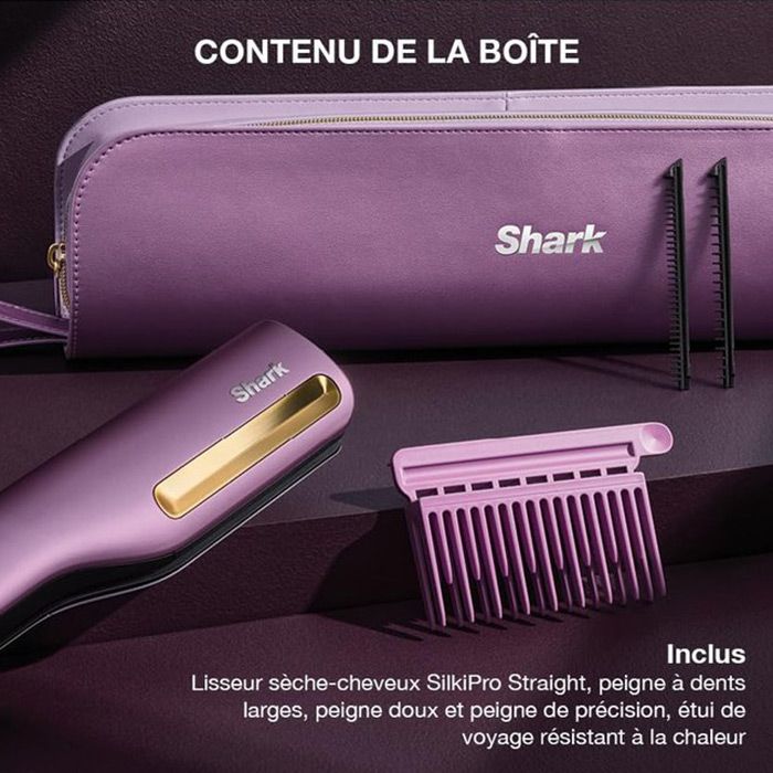 Преса за коса и сешоар Shark Beauty SilkiPro Straight HT401EUPU