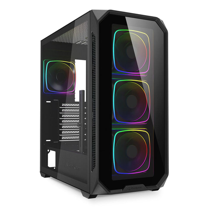 ATX полу-висока кутия Sharkoon AK5G RGB Черен
