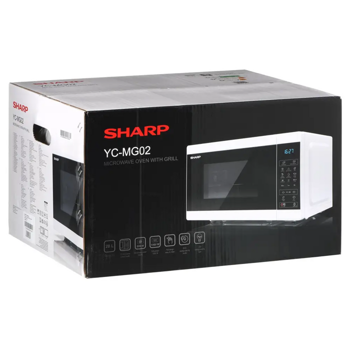 Sharp YC-MG02E-W плот за микровълнова печка 20 L 800 W Син